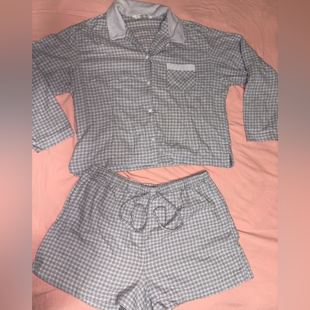 Victoria Secret Country Collection Long Sleeve And Shorts Pajama Set